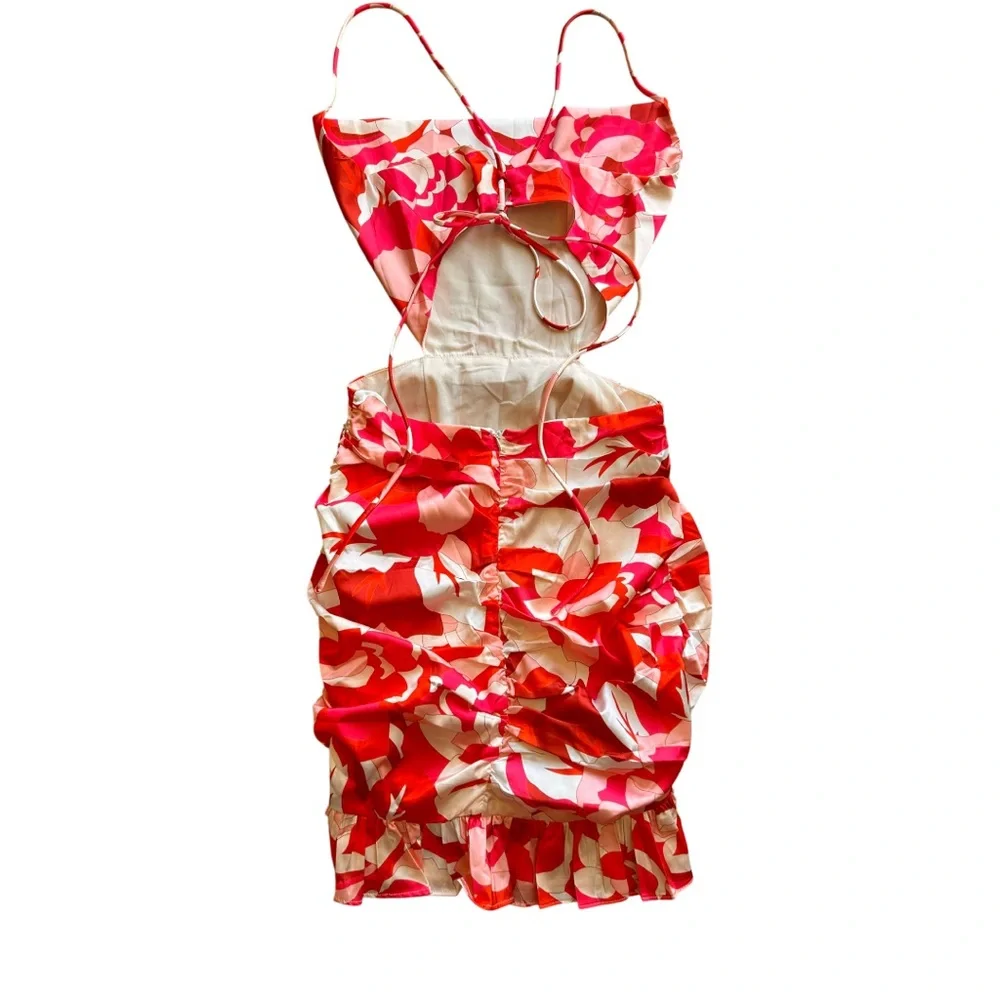 hello molly wonder to me red pink floral dress Size 6 - Picture 4 of 8
